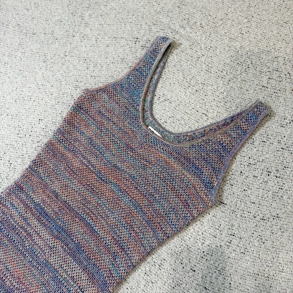 Multicolor Knit Fringe Dress Size S by Future Collective & Alani Noelle - Picture 3 of 12